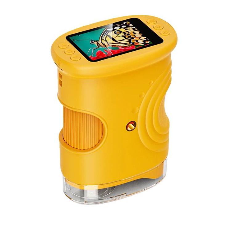 2 Inch IPS Portable Digital Microscope Kids Manual Focus Microscope With Light