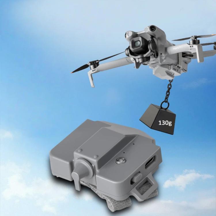 YX Rechargeable Aerial Release For DJI Mini 5 Pro / Mini 4 Pro Payload Dropper Up To 130g - Gray