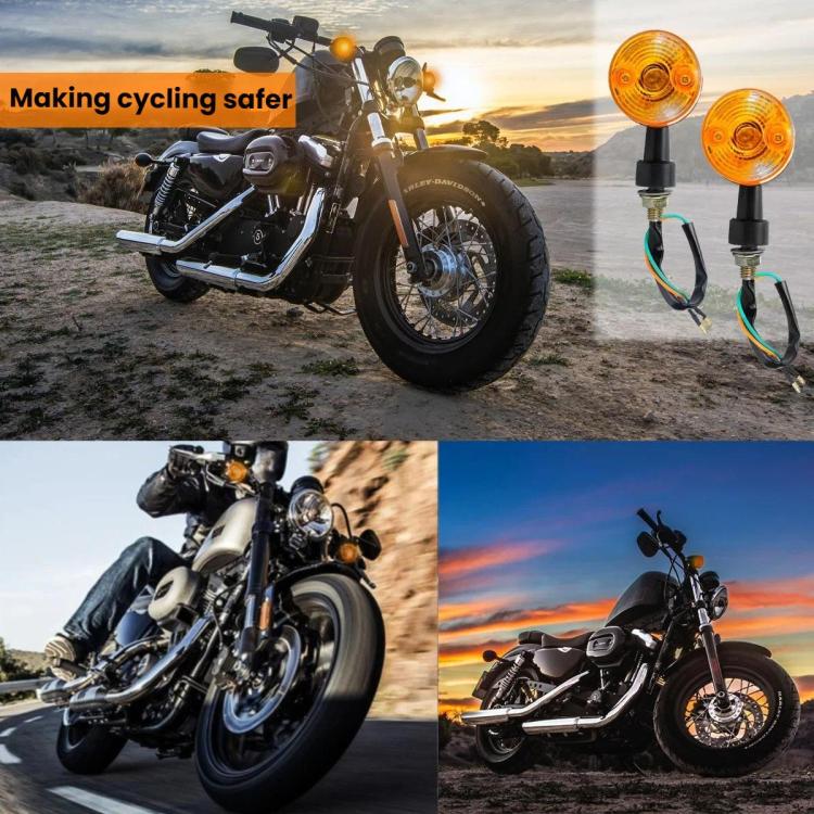 Motorcycle/ATV Turn Signal Kit With Wiring Harness Relay Indicator Lights And Horn Set