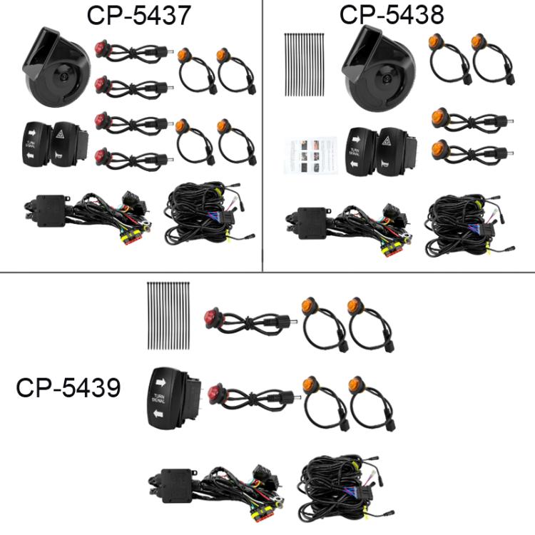 ATV LED Turn Signal Relay Kit, Specification: 4 LED Lights+Square Horn