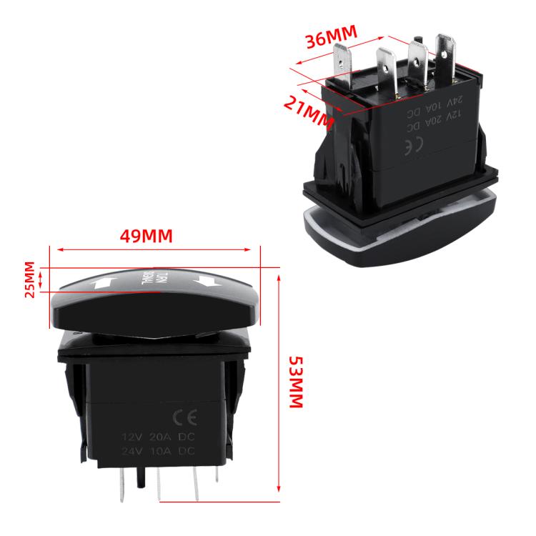 ATV LED Turn Signal Relay Kit, Specification: 6 LED Lights+1 Switch