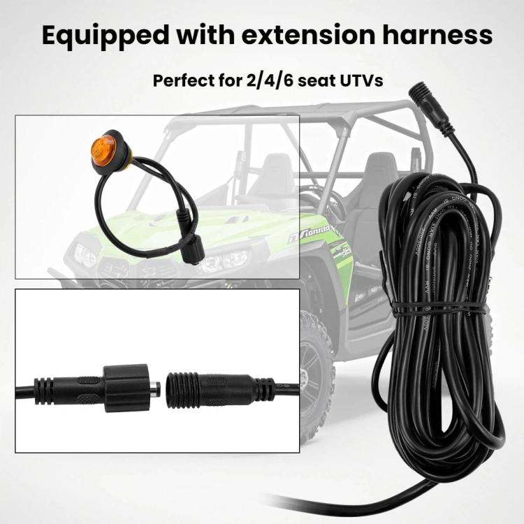 ATV LED Turn Signal Relay Kit, Specification: 6 LED Lights+1 Switch