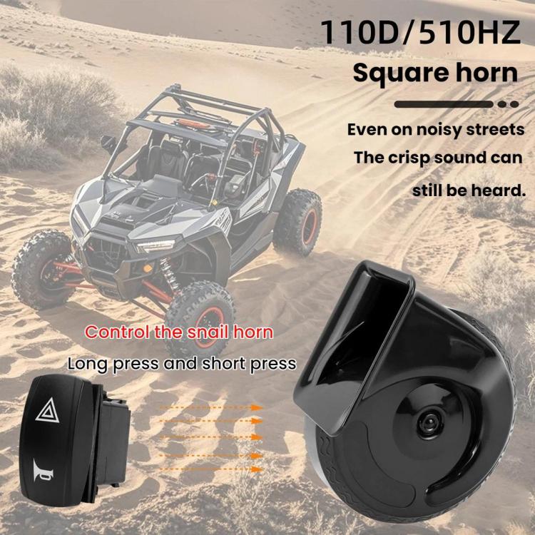 ATV LED Turn Signal Relay Kit, Specification: 8 LED Lights+Square Horn