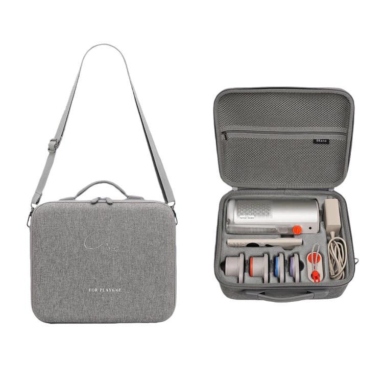 For XGIMI Play 6/6e Projector BKANO Hard Shell Carrying Case Portable Shoulder Bag With Handle - Gray