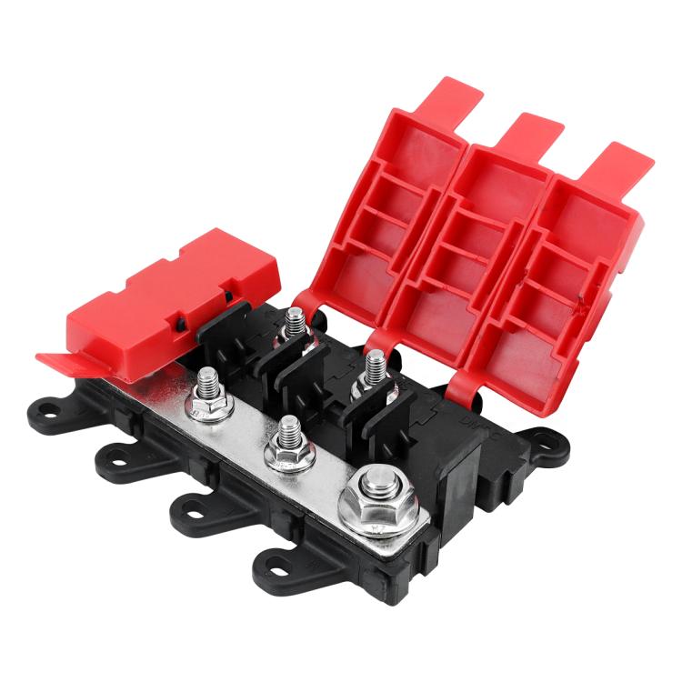 200A Automotive Modification Multi-Output Fork-Type Fuse Holder, Specification: 1 Input 3 Outputs