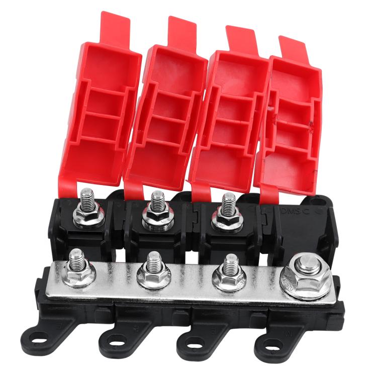 200A Automotive Modification Multi-Output Fork-Type Fuse Holder, Specification: 1 Input 3 Outputs
