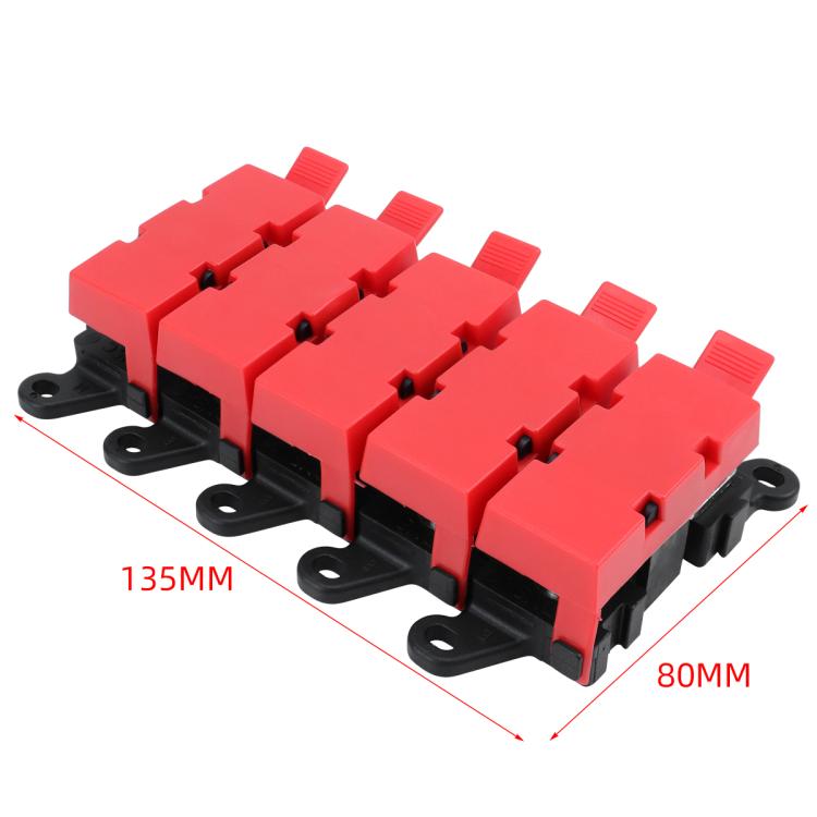 200A Automotive Modification Multi-Output Fork-Type Fuse Holder, Specification: 1 Input 4 Outputs