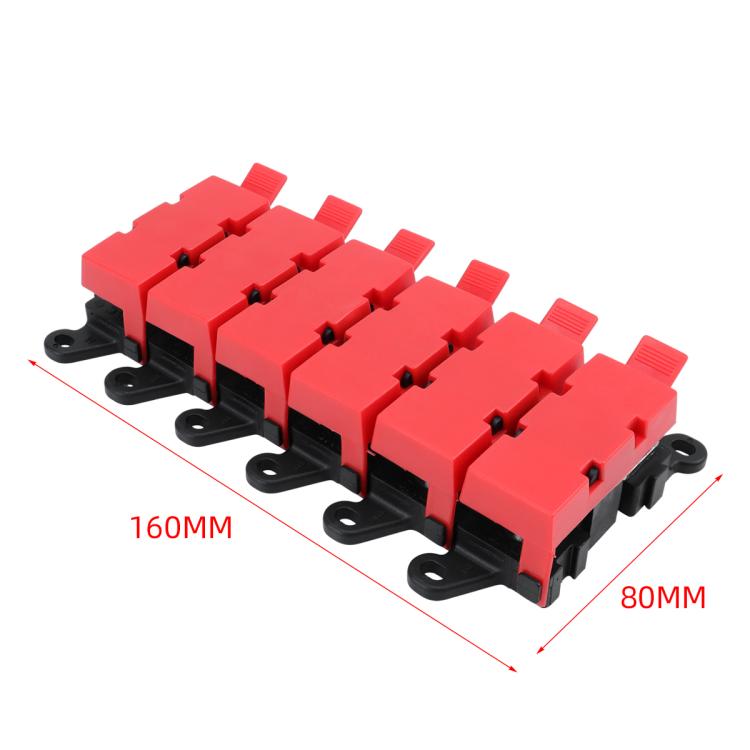 200A Automotive Modification Multi-Output Fork-Type Fuse Holder, Specification: 1 Input 5 Outputs