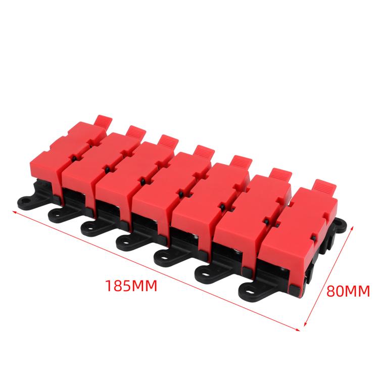 200A Automotive Modification Multi-Output Fork-Type Fuse Holder, Specification: 1 Input 6 Outputs