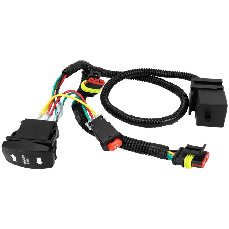 ATV Turn Signal Light Wiring Harness Kit Emergency Switch Flasher Accessories - CP-5532