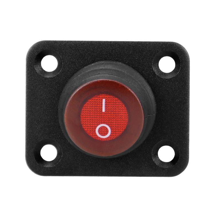 Round Waterproof Marine Panel Switch With LED Light, Specification: 1 Button Red