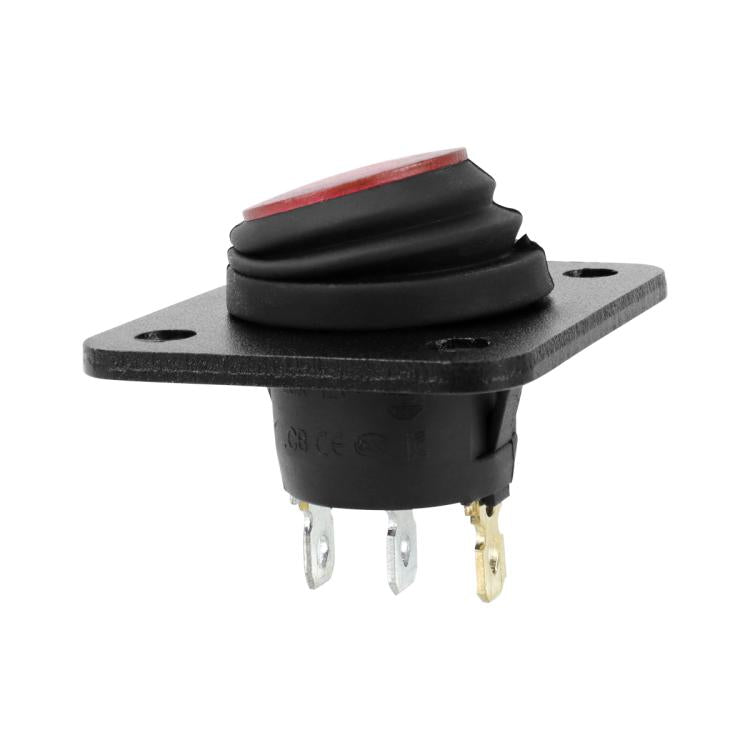 Round Waterproof Marine Panel Switch With LED Light, Specification: 1 Button Red