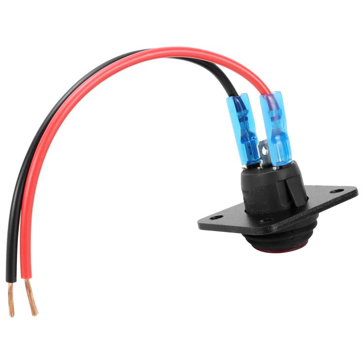 Round Waterproof Marine Panel Switch With LED Light, Specification: 1 Button Red