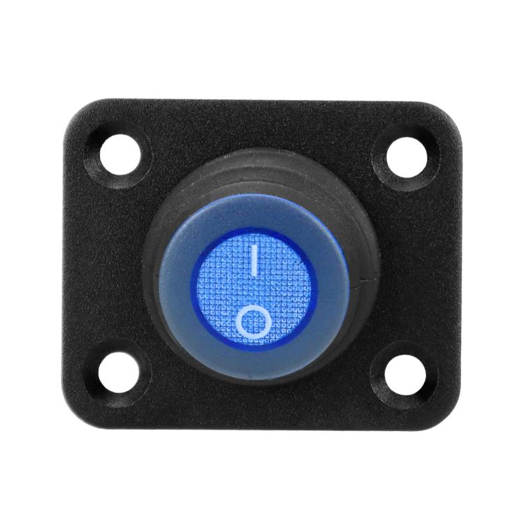 Round Waterproof Marine Panel Switch With LED Light, Specification: 1 Button Blue