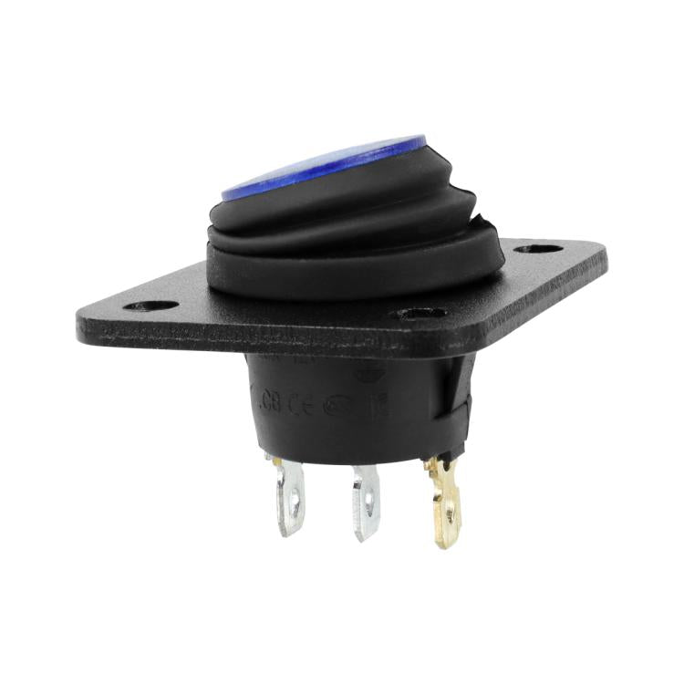 Round Waterproof Marine Panel Switch With LED Light, Specification: 1 Button Blue