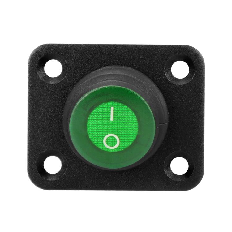 Round Waterproof Marine Panel Switch With LED Light, Specification: 1 Button Green