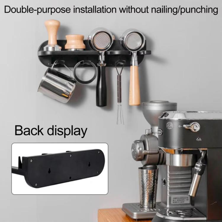 51mm All in One Coffee Tools Wall Mount Holder Coffee Bar Organizer Portafilter Tamper Station