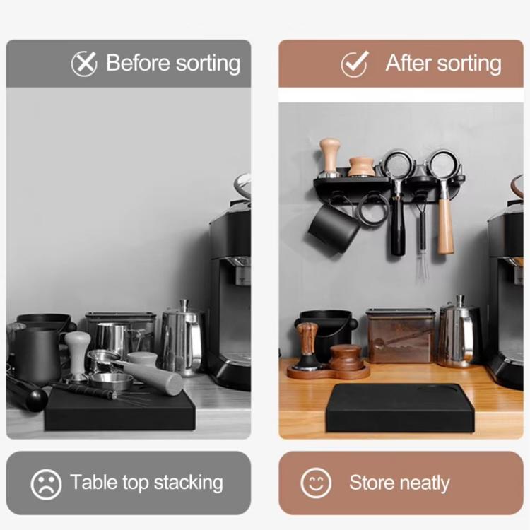 58mm All in One Coffee Tools Wall Mount Holder Coffee Bar Organizer Portafilter Tamper Station