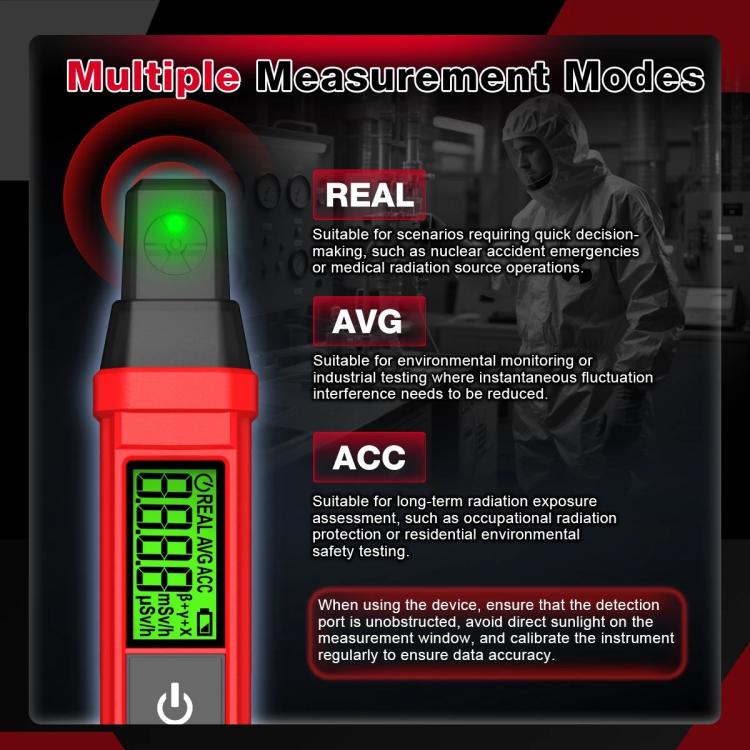 HABOTEST HT81 Nuclear Radiation Detection Pen Nuclear Contamination Meter Radioactive Material Detector