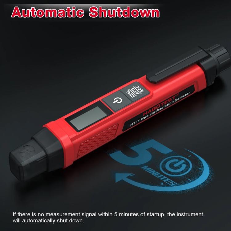 HABOTEST HT81 Nuclear Radiation Detection Pen Nuclear Contamination Meter Radioactive Material Detector
