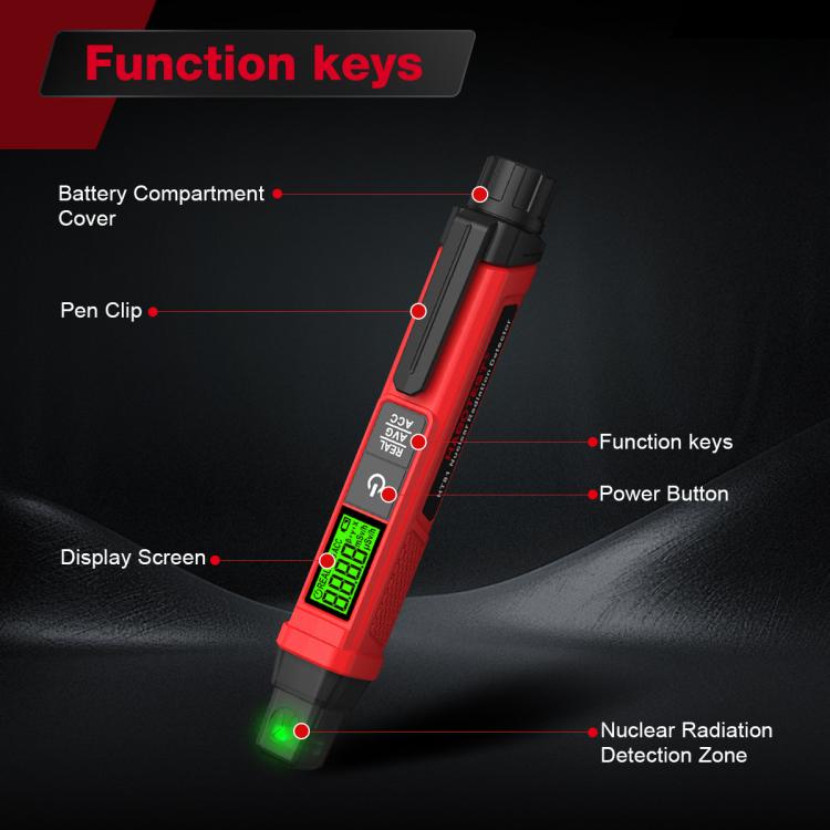 HABOTEST HT81 Nuclear Radiation Detection Pen Nuclear Contamination Meter Radioactive Material Detector