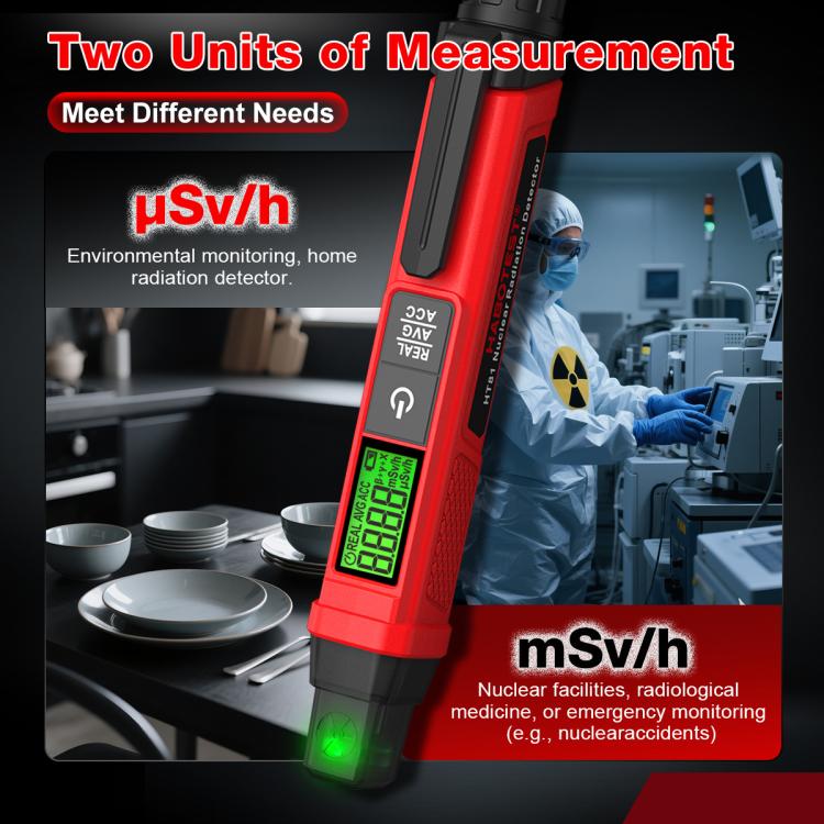 HABOTEST HT81 Nuclear Radiation Detection Pen Nuclear Contamination Meter Radioactive Material Detector
