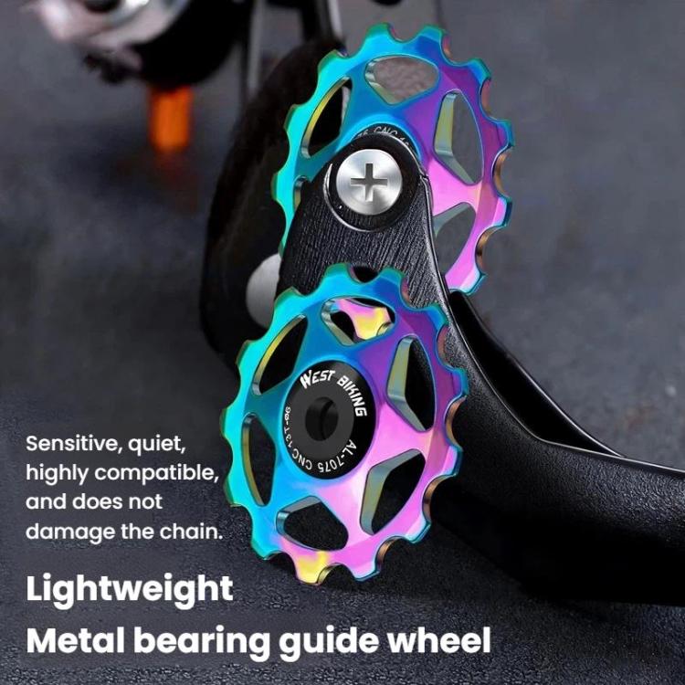 WEST BIKING YP0719490 Bike Jockey Wheel With Metal Bearings Road Bike Rear Derailleur Jockey Wheel, Spec: 11T Black
