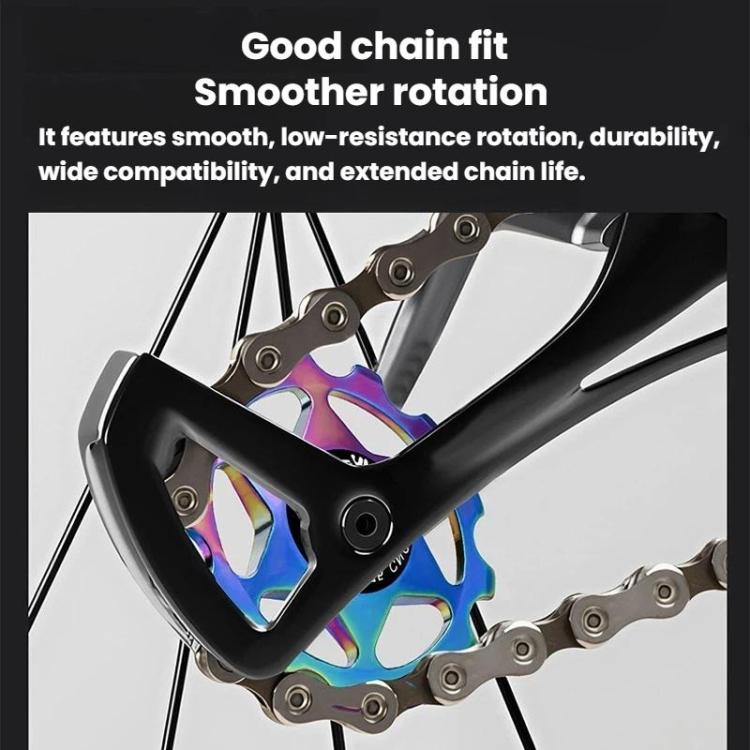 WEST BIKING YP0719490 Bike Jockey Wheel With Metal Bearings Road Bike Rear Derailleur Jockey Wheel, Spec: 11T Red
