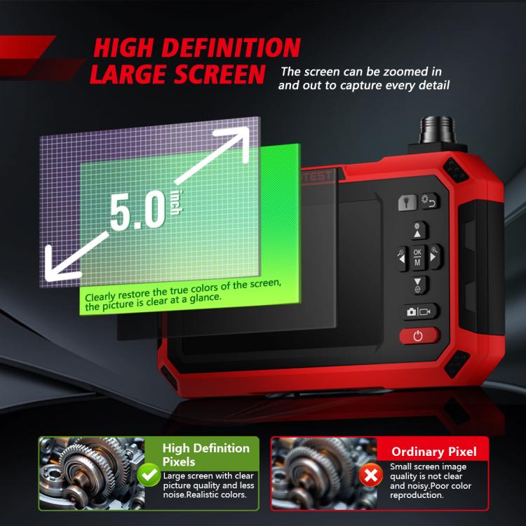 HABOTEST HT669A Industrial Endoscope HD Camera Pipe Inspection Instrument