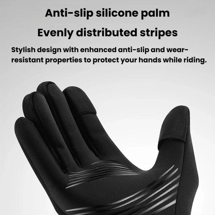 WEST BIKING YP0211270 Winter Bike Windproof Warm Gloves Water-Repellent Gloves With Buckle, Size: XL