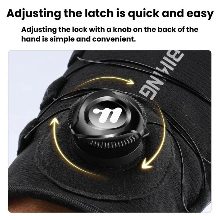 WEST BIKING YP0211270 Winter Bike Windproof Warm Gloves Water-Repellent Gloves With Buckle, Size: XL