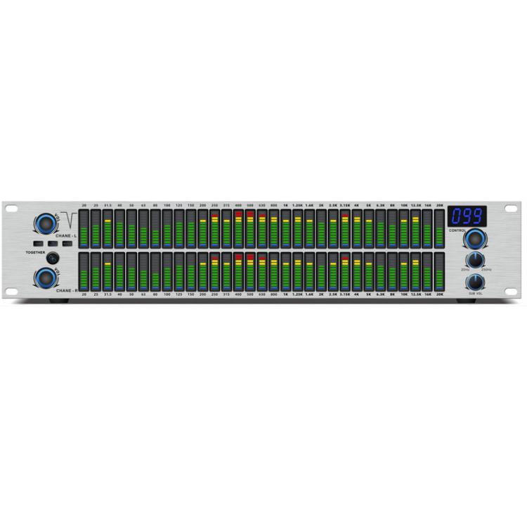 EQ-A32 Digital Equalizer Stage Home Karaoke Noise Reduction Audio Processor EU Plug