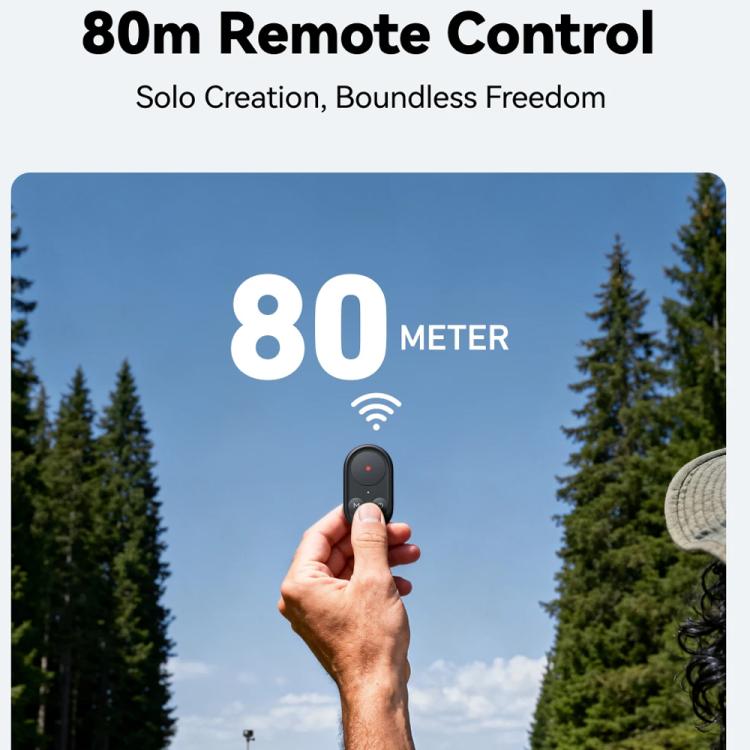 TELESIN Bluetooth Remote Control Selfie Stick Tripod For Action Cameras And Smartphones - Black