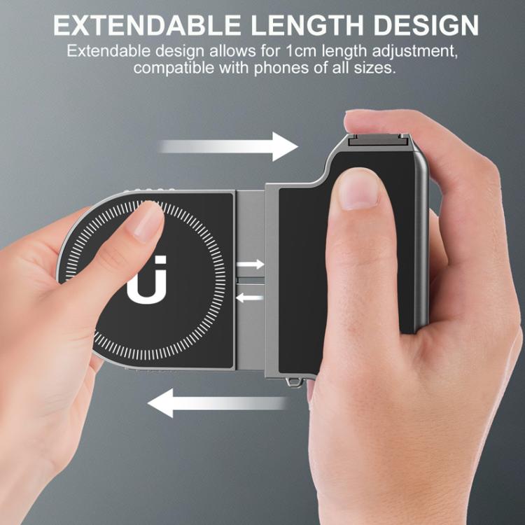 Desiontal GP-06 Magnetic Retractable Phone Shooting Grip Stabilizer Handle For Live Stream & Outdoor Selfie - Grey