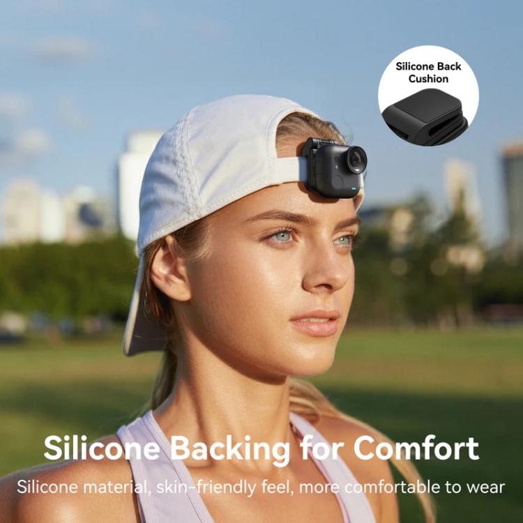 For Insta360 Go Ultra Camera TELESIN Magnetic Pivot Clip First-Person View Cap Mount Accessory - Black