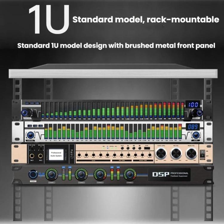 EQ-A31 Digital Equalizer Stage Home Karaoke Noise Reduction Audio Processor EU Plug