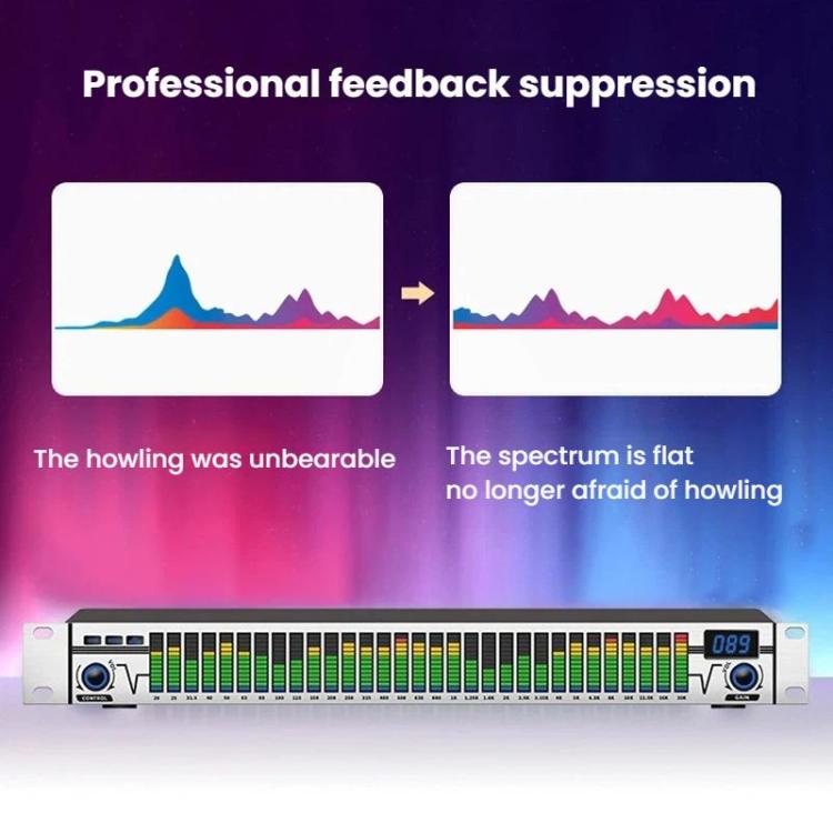EQ-A31 Digital Equalizer Stage Home Karaoke Noise Reduction Audio Processor AU Plug