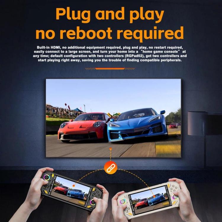 RG56 PRO 5.5-Inch Handheld Game Console EmuELEC System With HDMI TV Output WiFi Connectivity 64G - Black