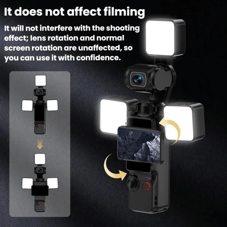 For DJI Osmo Pocket 3 Desiontal PM-06 Quick-Release Magnetic Fill Light Portable Light For Action Cameras