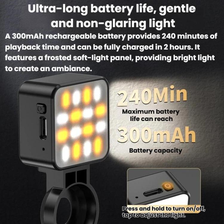 For DJI Osmo Pocket 3 Desiontal PM-06 Quick-Release Magnetic Fill Light Portable Light For Action Cameras