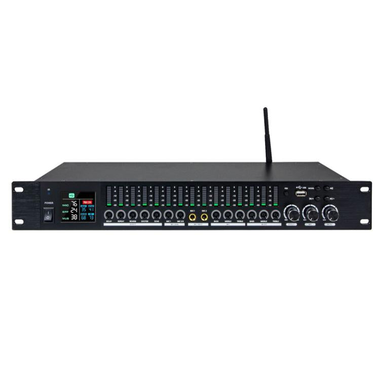 LD1500 Preamp Effects Processor Bluetooth Performance Reverb Processor Spectrum Equalizer Microphone Feedback Suppressor Tuner US Plug