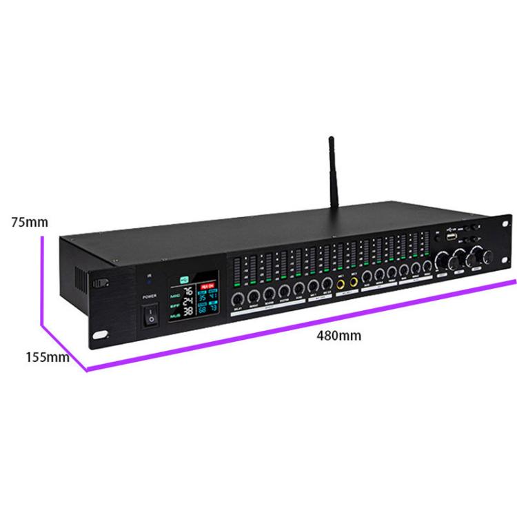 LD1500 Preamp Effects Processor Bluetooth Performance Reverb Processor Spectrum Equalizer Microphone Feedback Suppressor Tuner AU Plug