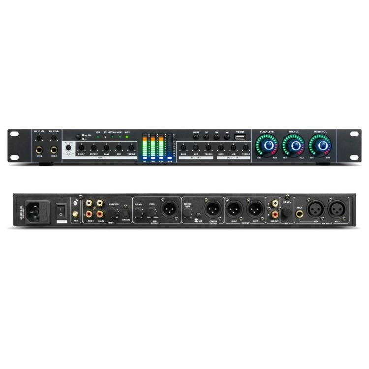 FX12L Preamp Effects Processor Bluetooth USB Home Stage Feedback Suppression Anti-Howling Processor US Plug