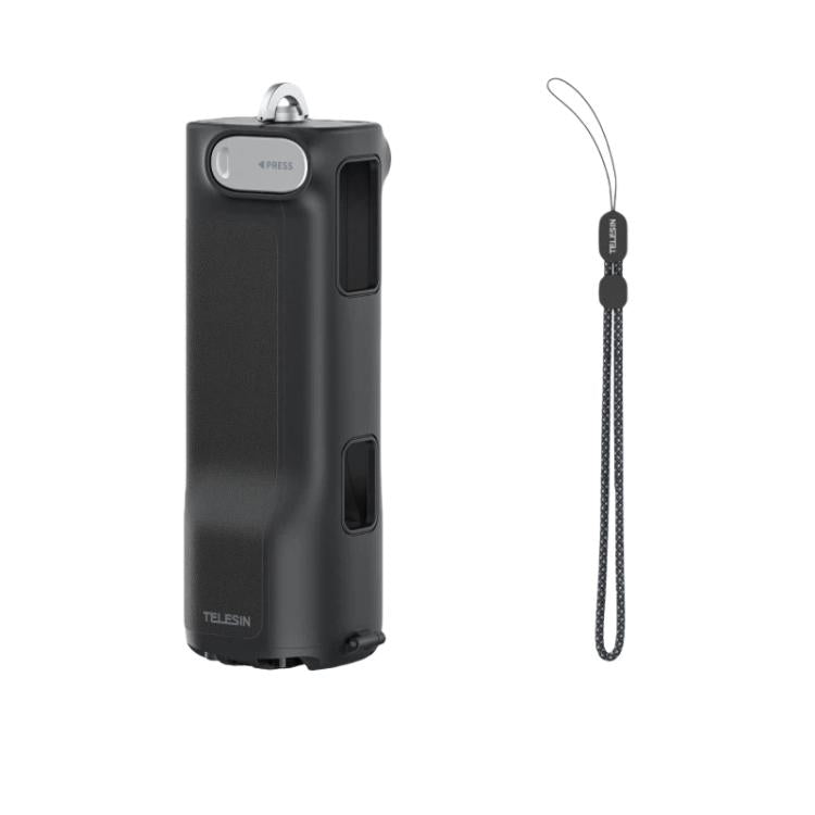 For Insta360 X5/X4 TELESIN Foldable Utility Grip Shooting Handle with Built-in Tripod - Black