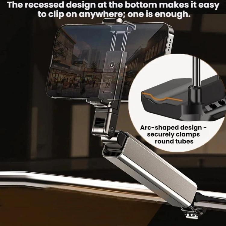 Portable Foldable Rotating Extendable Storage Phone Holder With Clip