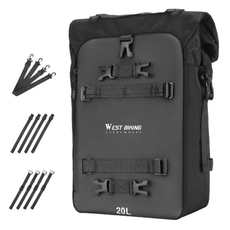 WEST BIKING Motorcycle Large-Capacity Rear Seat Bag Riding Modular Hanging Bag, Spec: 30L