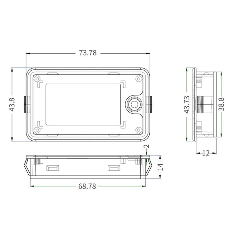TEKM 8-100V Two-Wire Battery Power LCD Digital Display - Standard 6840D