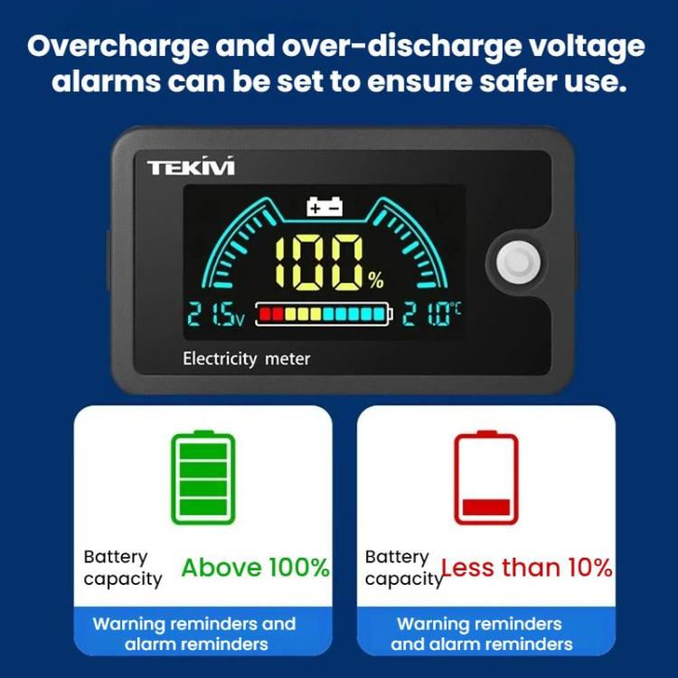 TEKM 8-100V Two-Wire Battery Power LCD Digital Display - Standard 6840D