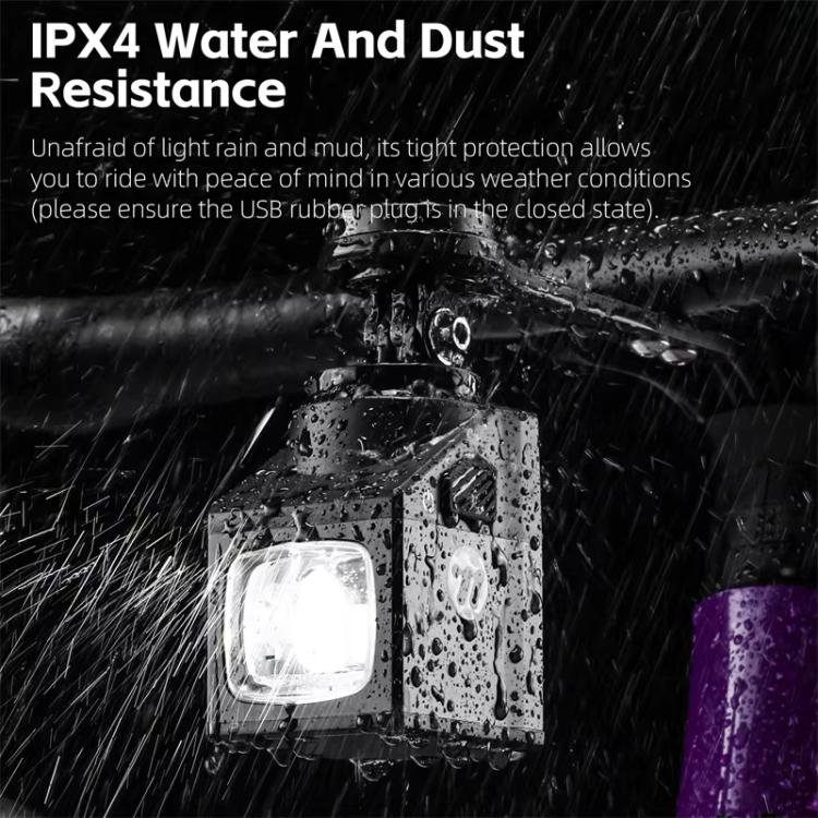 WEST BIKING YP0701501 Bicycle Front Light With Cut-Off Line IPX4 Waterproof High-Brightness Night Riding Light - Black