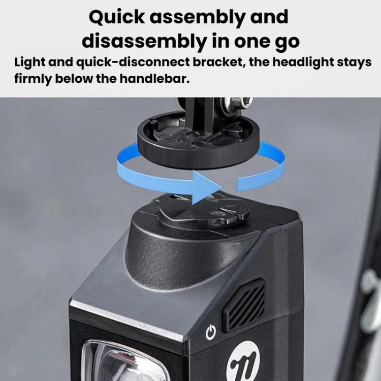 WEST BIKING YP0701501 Bicycle Front Light With Cut-Off Line IPX4 Waterproof High-Brightness Night Riding Light - Black